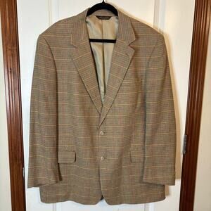 Vintage 90s Brooks Brothers Men’s Houndstooth Wool Sport Coat Made in USA – 44R​